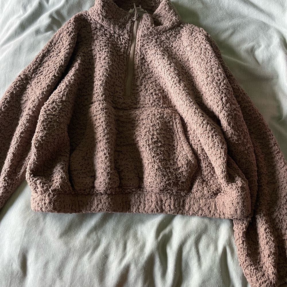 Hippie Rose Brown Crew Neck Sweater with Cozy Texture